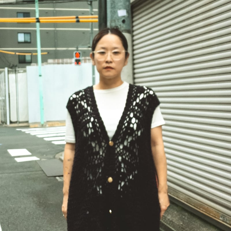 Resort Share Spirit ロングジレ ベスト グランジ Y2K Pattern] グラニーレーシーショートベスト/ロングジレ | KiiTEEKiiTEE