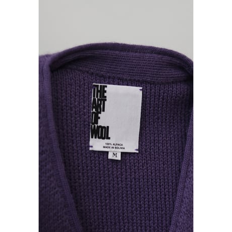 THE ART OF WOOL " 100% ALPACA CARDIGAN＂