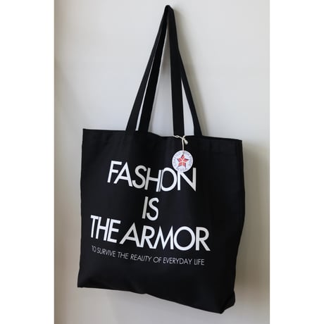 ＂FASHION IS THE ARMOR TOTE BAG＂ENVIRO TOTE