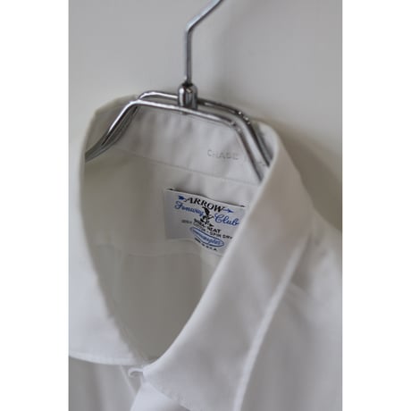 DEADSTOCK " 1960's ARROW COTTON WHITE SHIRT＂MADE IN U.S.A. / SZ 17-34