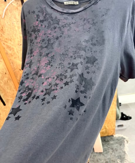 Simeon Farrar star print piece-dye tee