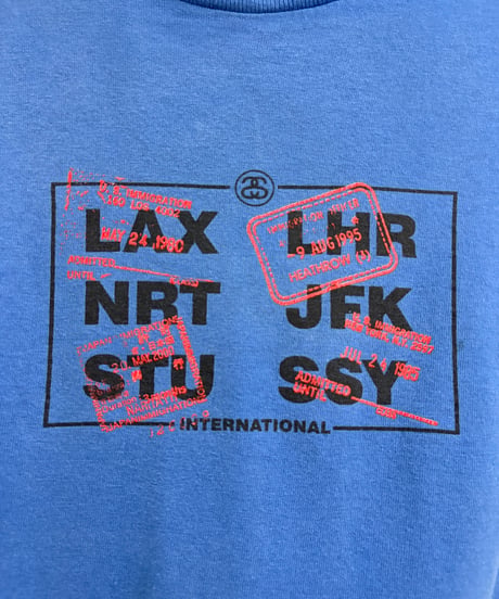 90s STUSSY airport graphic tee