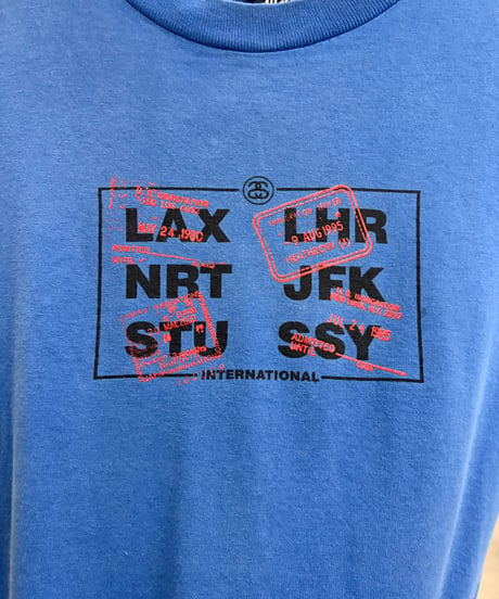 90s STUSSY airport graphic tee