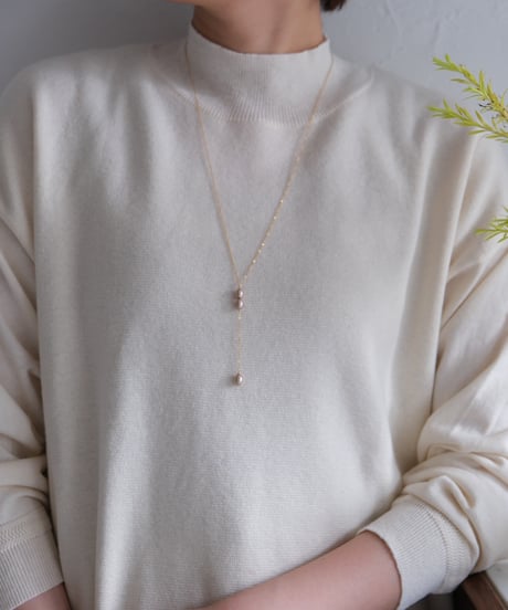 Egg Bronze long necklace