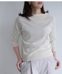 【AURA】和紙 2wayカーディガン　#white/ice gray/pink