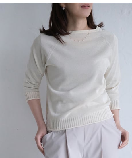 【AURA】和紙 2wayカーディガン　#white/ice gray/pink