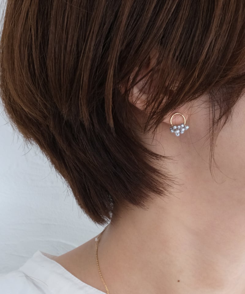 ピアス　No.4401 Seed GY circlestud pierce | AURA