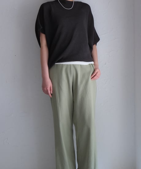 【AURA】シェルタリング　ストレートパンツ  #green