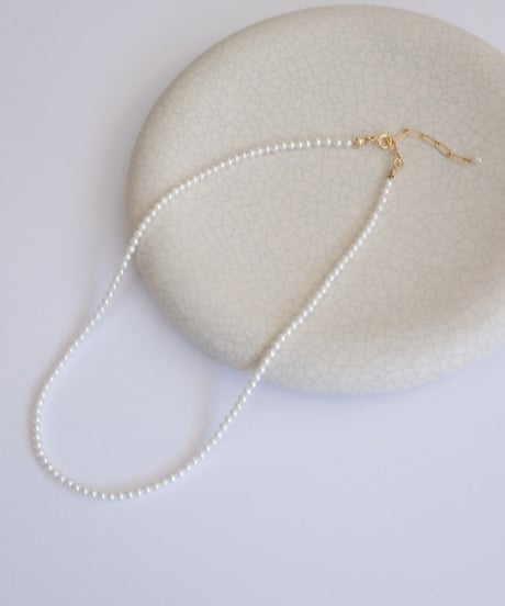 Tiny round ren necklace(3mm)