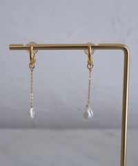 Grain long earring