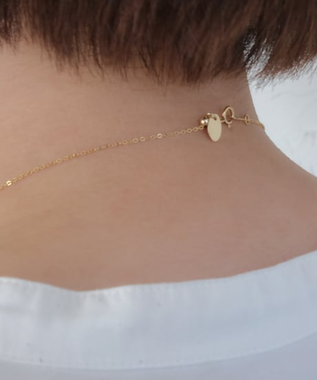 Tiny half ren necklace