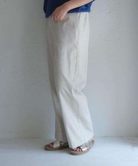 【AURA】シェルタリング　ストレートパンツ # ivory