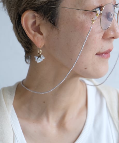 【midori×AURA】glass chain necklace
