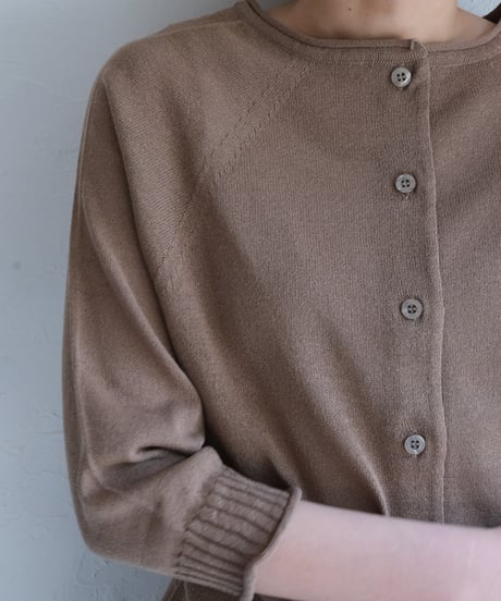 【AURA】和紙 2wayカーディガン　#charcoal/royal blue/brown/gray（新色）