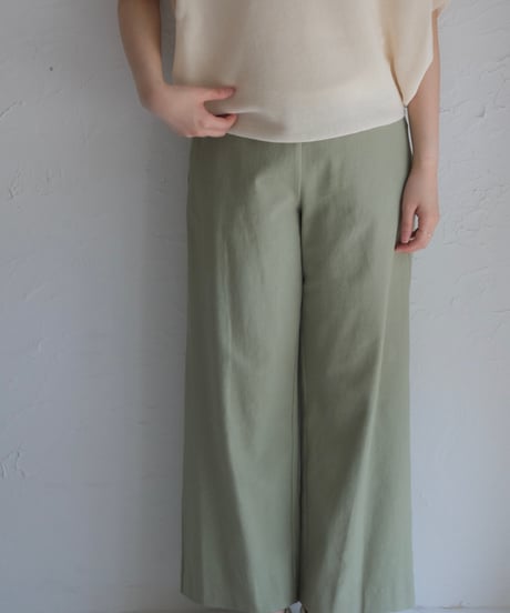 【AURA】シェルタリング　ストレートパンツ  #green