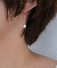 Grain long earring
