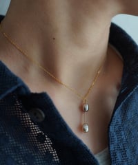 Egg Bronze bar necklace