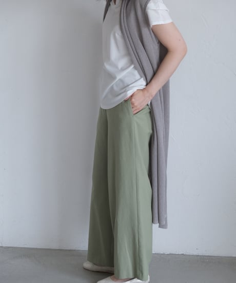 【AURA】シェルタリング　ストレートパンツ  #green