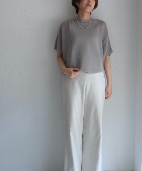 【AURA】シェルタリング　ストレートパンツ # ivory
