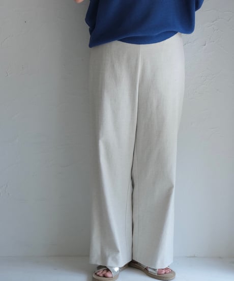 【AURA】シェルタリング　ストレートパンツ # ivory