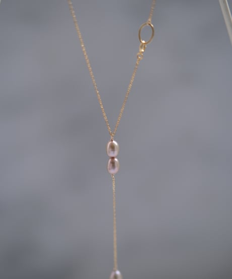 Egg Bronze long necklace