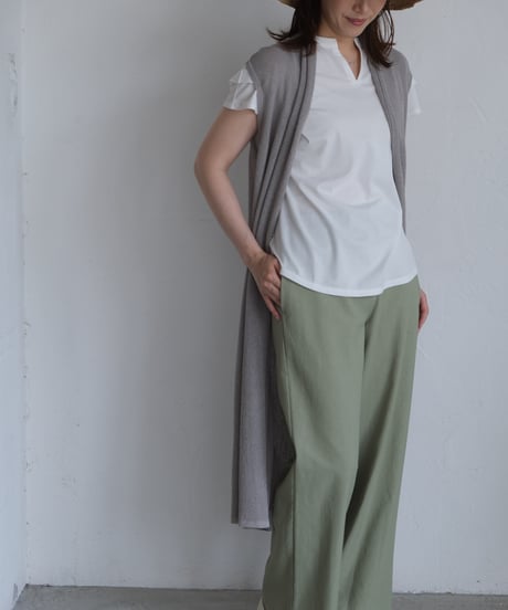 【AURA】シェルタリング　ストレートパンツ  #green