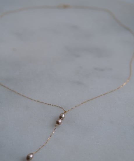 Egg Bronze long necklace