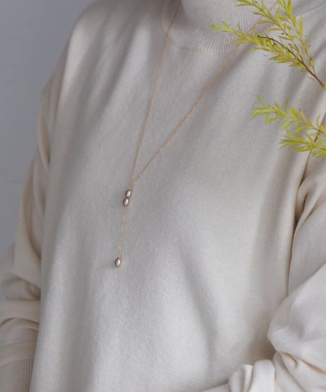 Egg Bronze long necklace