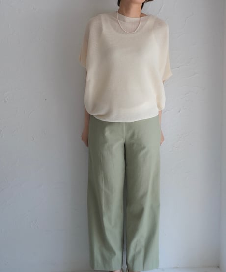 【AURA】シェルタリング　ストレートパンツ  #green