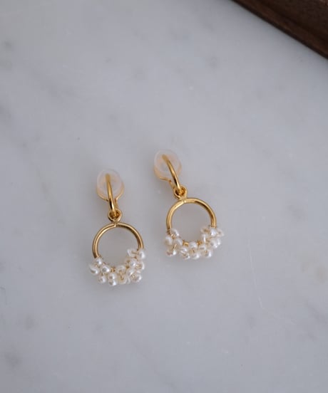Seed circle earring