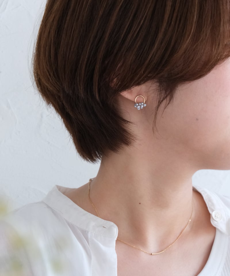 ピアス　No.4401 Seed GY circlestud pierce | AURA