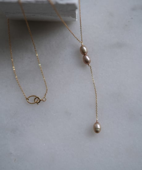 Egg Bronze long necklace