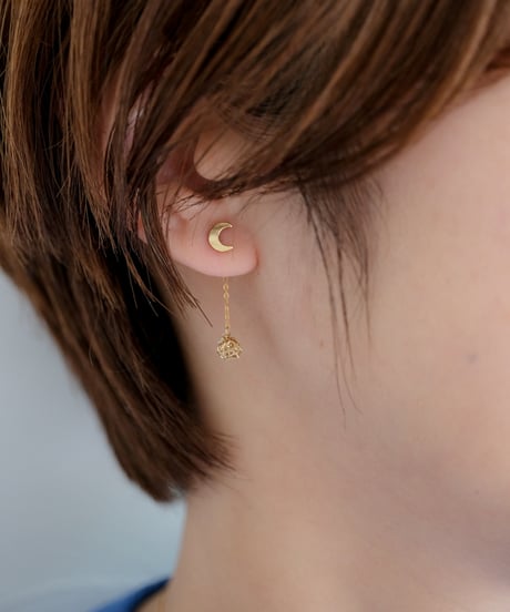 Tsuki x Crochet back catch pierce
