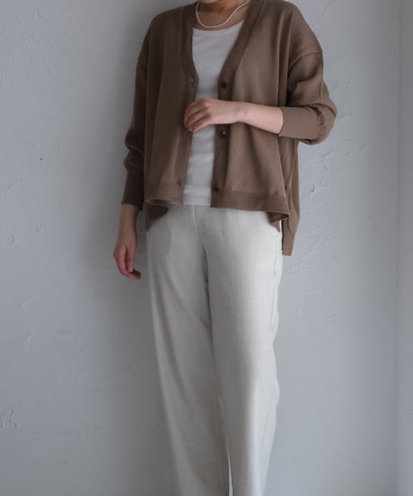 【AURA】シェルタリング　ストレートパンツ # ivory