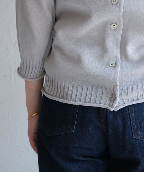 【AURA】和紙 2wayカーディガン　#charcoal/royal blue/brown/gray（新色）