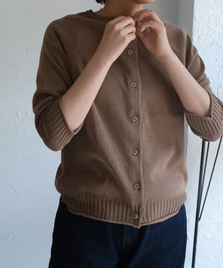 【AURA】和紙 2wayカーディガン　#charcoal/royal blue/brown/gray（新色）
