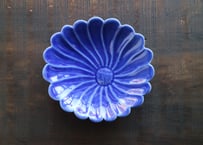 菊花皿（中）ルリ