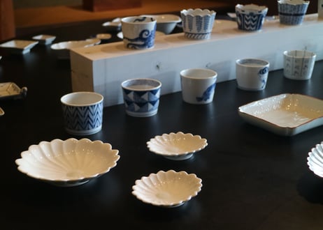 菊花皿（中）白