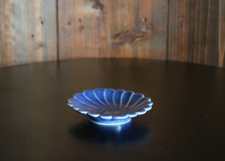 菊花皿（小）ルリ