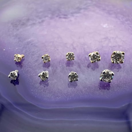 Round prong 1.5mm/1.75mm/2mm/2.5mm/3mm-14K(YG)(WG)/DIAMOND VS