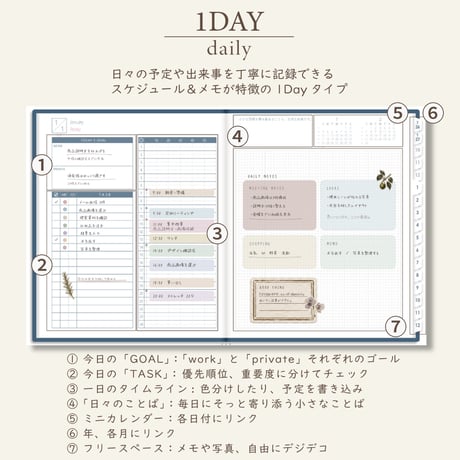 2027年1月始まりスケジュールプランナー[日曜始まり／週：ブロック／日：１DAY／色：ネイビー]