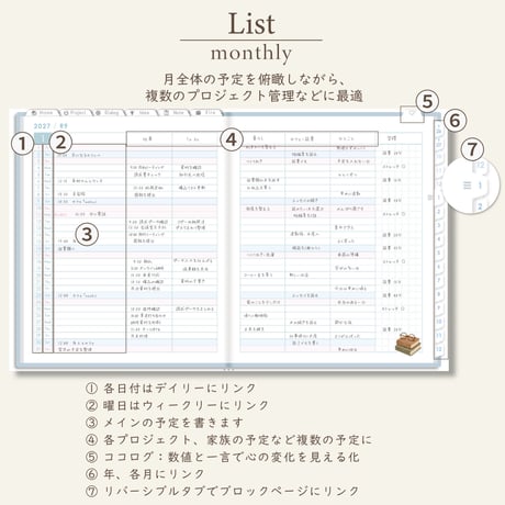 2027年1月始まりPREMIUM PLANNER[日曜始まり／週：ブロック／日：１DAY／色：ソラ]