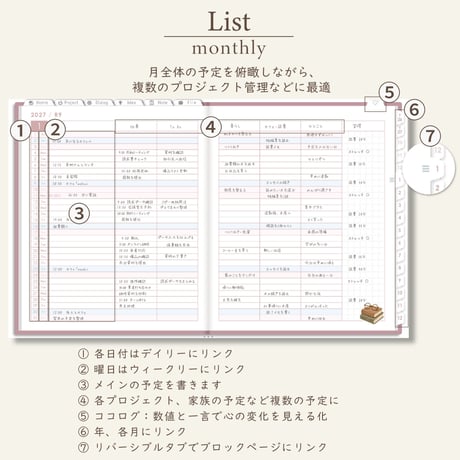 2027年1月始まりPREMIUM PLANNER[日曜始まり／週：ブロック／日：１DAY／色：サクラ]
