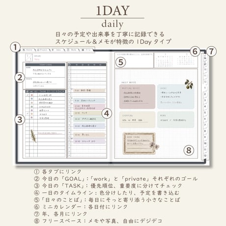 2027年1月始まりしごと手帳[月曜始まり／週：ブロック／日：１DAY／色：モノ]