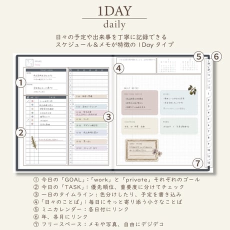 2027年1月始まりスケジュールプランナー[月曜始まり／週：バーチカル／日：１DAY／色：モノ]