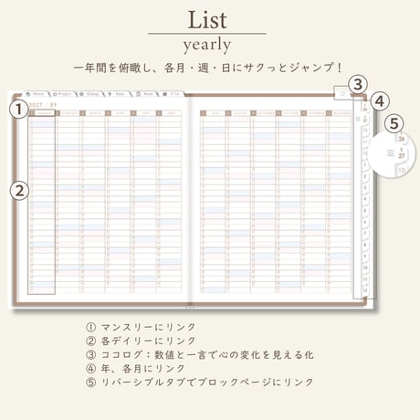 2027年1月始まりPREMIUM PLANNER[日曜始まり／週：ブロック／日：１DAY／色：マロン]