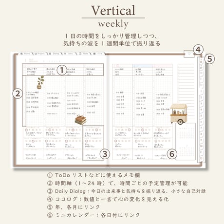 2027年1月始まりPREMIUM PLANNER[月曜始まり／週：バーチカル／日：１DAY／色：マロン]