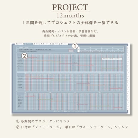2027年1月始まりPREMIUM PLANNER[日曜始まり／週：ブロック／日：１DAY／色：ブルーグレー]