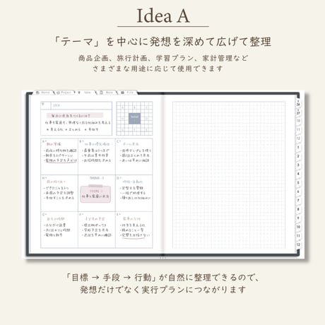 2027年1月始まりしごと手帳[月曜始まり／週：ブロック／日：２DAY／色：モノ]