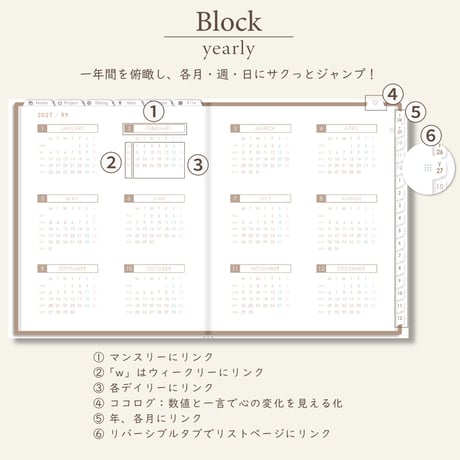 2027年1月始まりPREMIUM PLANNER[月曜始まり／週：バーチカル／日：１DAY／色：マロン]